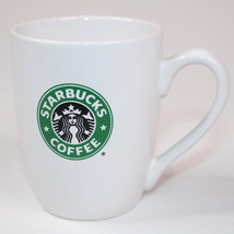 Starbucks Coffee Ceramic Mug Logo Graphics Cup 10.2 oz White And Green 2... - £9.12 GBP