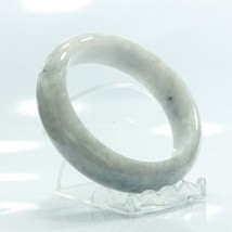 61 mm White Gray Quartz Bangle Natural Untreated Stone Bracelet 7.5 inch - £20.59 GBP