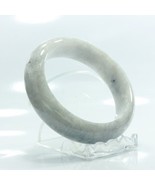 61 mm White Gray Quartz Bangle Natural Untreated Stone Bracelet 7.5 inch - £22.02 GBP