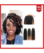 9 Packs of 8-Inch Pre-Looped Passion Twist Hair - Effortless Beauty for All - $75.74 CAD