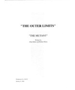 1964&#39;s THE OUTER LIMITS: THE MUTANT repro TV series script - $30.88 CAD