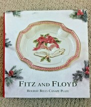 FITZ &amp; FLOYD Essentials HOLIDAY BELLS Canape Plate NEW IN BOX Retired - £7.90 GBP