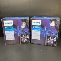 Philips 5 Hanging Snowflakes Cool White/Blue Indoor/Outdoor LED Lights 2... - $37.40