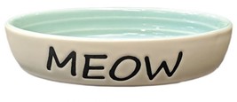 Spot Oval Green Meow Dish 6&quot; - £26.86 GBP