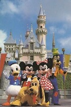 Vintage Disneyland Mickey Minnie Characters Photo Postcard, Posted US to UK - £3.74 GBP