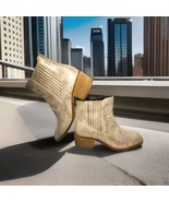 Corkys Gold Metallic Starboard Booties Size 9 Women’s Shoes Zippered New  - $43.56