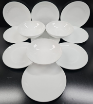 12 Pc Corning Centura White Coupe Bread Plates Cereal Bowls Vintage Dish MCM Lot - £52.91 GBP