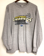 2009 NFL Team Apparel Pittsburgh Steelers Super Bowl Long Sleeve Grey T-shirt XL - £18.74 GBP