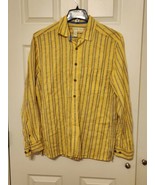 The Territory Ahead Button Up Long Sleeve Yellow And Blue Stripped Shirt - £15.56 GBP