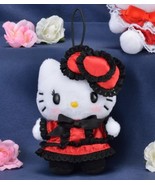 Japan Sega Hello Kitty Gothic parade mascot black × red dress 12cm Birth... - $31.61