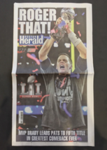 Tom Brady Patriots Boston Herald  &quot;Roger That&quot; Super Bowl 51 Champion 2-... - $50.42