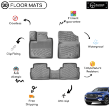 Custom Molded Rubber Floor Mat for Hyundai Santa Fe HYBRID 2022- UP 4 PCS Black - $93.95