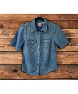 Levi Strauss Denim Pearl Snap Women’s Short Sleeve Size XS double pocket... - $34.95 CAD
