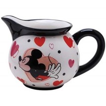 Walt Disney Mickey Mouse Blowing A Kiss with Hearts Ceramic 8 oz Creamer BOXED - £19.29 GBP