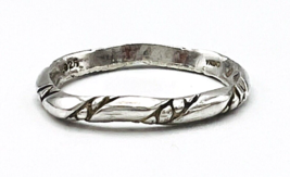 Retired SILPADA R0593 Sterling Silver Twisted Cable Stackable Band Ring ... - $29.69