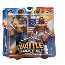 2014 Ultimate Warrior &amp; John Cena WWE Battle Pack w/ American Flag - Mattel - £15.49 GBP