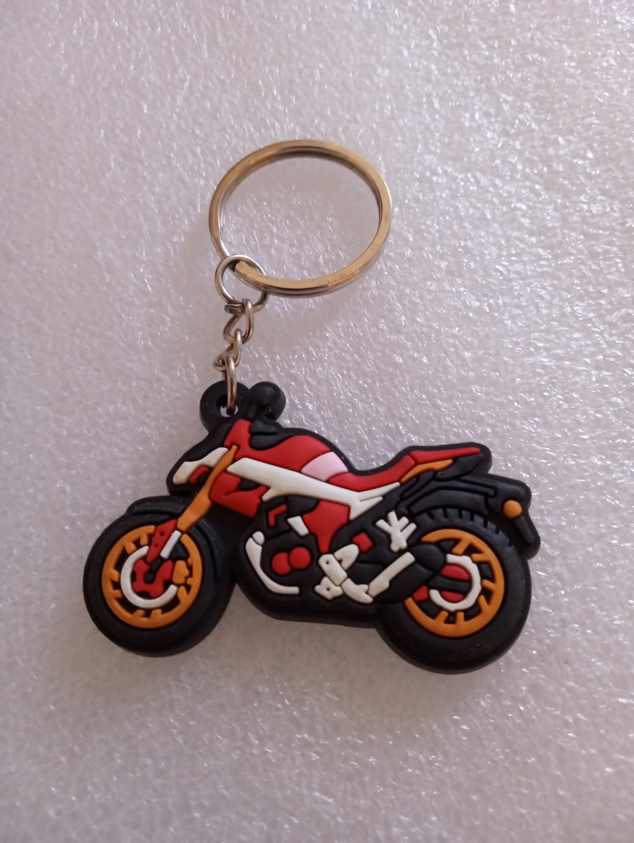 Motorcycle Rocket Vinyl Red/Pink Keychain Key Accessories Novelty New - $14.99