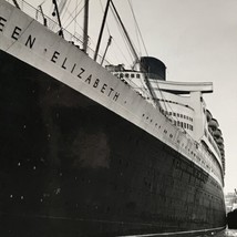 Vintage RMS Queen Elizabeth B&amp;W Ed Nowak Photograph 7&quot; x 5&quot; Cunard - £32.81 GBP