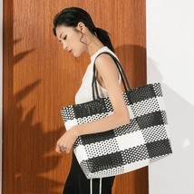 famous Weave Basket Bag Handmade Beach bag Summer Rattan Handbags Women Fashion  - £37.99 GBP