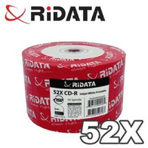 RiDATA 52X CD-R White Inkjet Printable Blank Media - 50 Spindle - £21.25 GBP