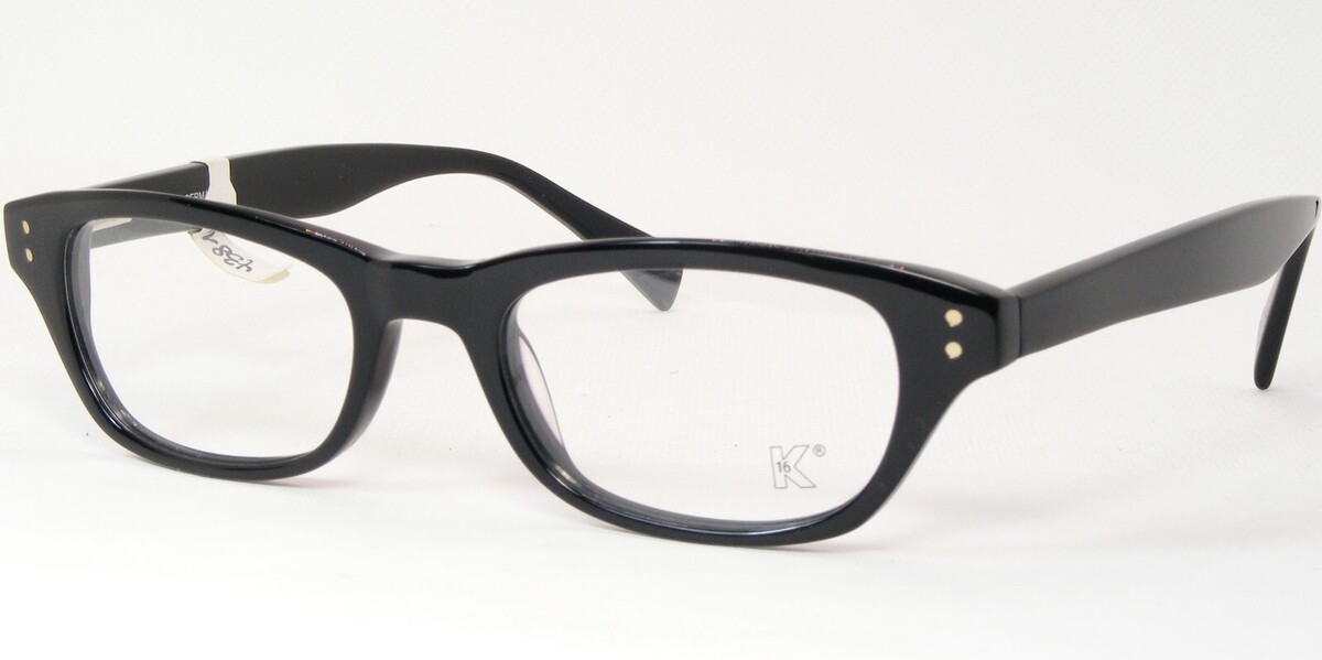 K16 K1221 675 Schwarz Selten Brille Kunststoffrahmen 49-19-145mm Deutsch... - $76.03