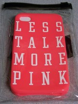 Victoria&#39;s Secret PINK  Iphone Cell phone Case Soft Less Talk More Pink NEW 5 - £7.30 GBP