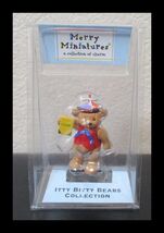 Hallmark Merry Miniatures Itty Bitty Bears Collection Booker Crayola 2" ... - $12.86