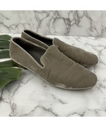 Vince Womens Gray Crushed Velvet Loafer Flats Size 8 Slip On Made in Italy - $67.68 CAD
