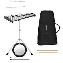 32 Note Glockenspiel Xylophone Percussion Bell Kit with Adjustable Stand - Color - $246.17 CAD