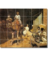 Edwin Weeks Village Painting Ceramic Tile Mural BTZ09557 - $410.31 CAD+