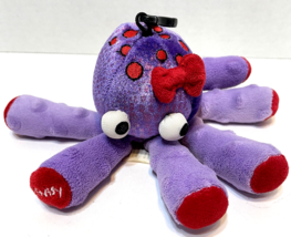 Scentsy Buddy Bubbles the Octopus Plush Stuffed Google Eyes Purple Clip 6&quot; - £8.54 GBP