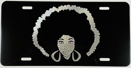 Black Girl Magic Car Tag Engraved Etched on Gloss Black Aluminum License Plate - $19.89