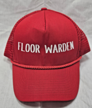Floor Warden Red Hat Cap Mesh Back Trucker - $9.95