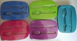 Divided Lunch Containers W Fork &amp; Knife &amp; Lids 46.5 Oz 1/Pk Select: Color - £2.39 GBP