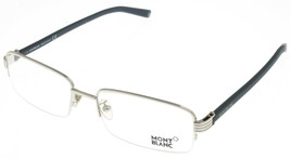 Mont Blanc Unisex Eyewear Frame Metal Silver Blue Semi Rimless MB428 016 - £139.52 GBP