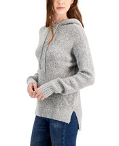 Crave Fame Juniors Hooded Sweater,Light Grey Heather,Medium - £27.45 GBP