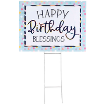 Happy Birthday Blessings Outdoor Yard Sign - $56.95