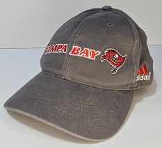 VTG Tampa Bay Buccaneers Hat Cap Adidas Strapback Hook and Loop Gray NFL... - $16.56