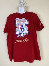 Hanes Men Size XL Red Philadelphia 76s Snake T Shirt Short Sleeve NBA Sports - £5.64 GBP