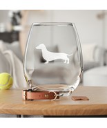 Dachshund Weenie Dog Etched Glasses - Wine, Champagne, Pint Glasses, Sho... - $24.99+