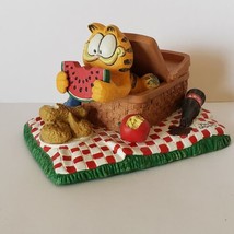 Garfield The Gourmet Picnic Figurine Jim Davis Archives Studio Danbury Mint 1993 - £12.39 GBP
