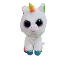 TY Beanie Boos “Pixy” White 6” Unicorn Rainbow Horn Plush Stuffed Toy Big Eyes - $15.76