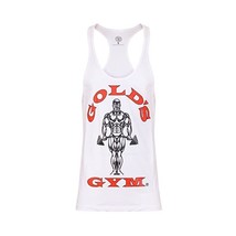 Gold&#39;s Gym Men&#39;s Muscle Joe Premium Stringer Vest - White, Small  - £16.79 GBP