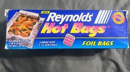 Vintage Reynolds Hot Bags 3 Pack Large Size Aluminum Foil Bags Discontin... - $19.79