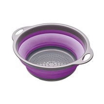 Kitchen Craft Colourworks 2.8 L Collapsible Colander, 24 cm - Purple  - £18.51 GBP