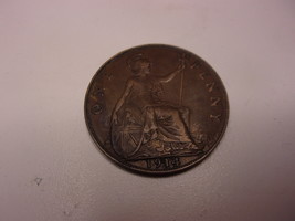 1914 English One Penny UK Large Cent 1c Great Britain! - £13.23 GBP