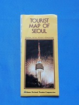 Tourist Map Seoul Central Youido Yongdong Subway Palaces Hotels Attraction 1986 - £7.77 GBP
