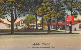 Adobe Motel US 40 Donnelsville Ohio linen postcard - $6.93
