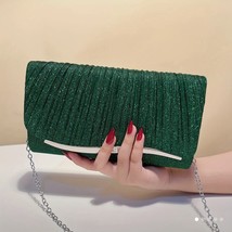 Elegant  Green Clutch with Rhinestone Clutch Bag Purse - $26.00