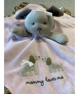 Carter’s Pink and Brown Puppy Dog Rattle Lovey Says Mommy Loves Me - $245.70 MXN